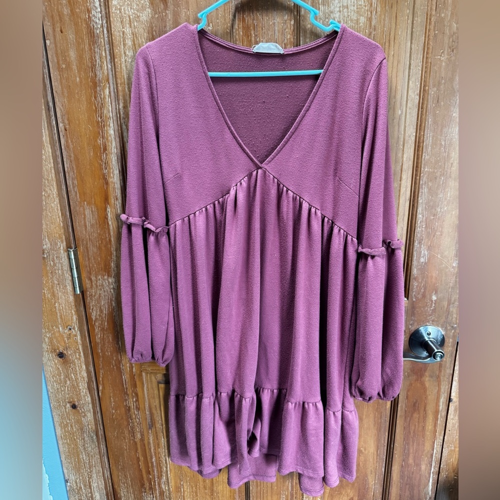 Altar'd State Mauve Long Sleeve Dress